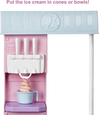Barbie Careers Doll & Accessories, Ice Cream Shop Playset with Blonde Doll, Ice Cream Machine, Molds, Dough & More in Saudi Arabia