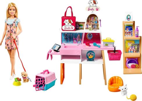 Barbie Doll (11.5-in Blonde) and Pet Boutique Playset in Saudi Arabia