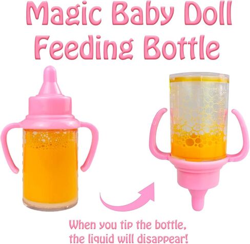BNUZEIYI Baby Doll Accessories -Baby Doll Feeding and Caring Set with Diaper Bag Bottles for Girls Toys Gift, Stuff Doll Clothes fit 14-16 Inch Doll and 18 Inch Doll in Saudi Arabia