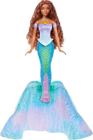 Mattel The Little Mermaid Transforming Ariel Fashion Doll, Switch from Human to Mermaid, Toys Inspired by the Movie in Saudi Arabia