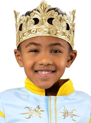 Little Adventures Soft Golden Prince Crown Boys King Dress Up Costume Accessory for Kids in Saudi Arabia