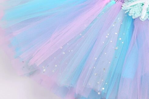 Koatobbor Girls Mermaid Costume Mermaid Tutu Dress Color Led Light Up for Halloween Birthday Party 3-8Years in Saudi Arabia