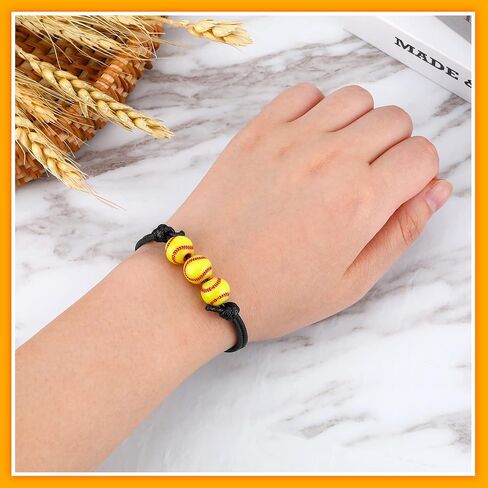 20 Pcs Sports Party Favors Charm Bracelets,Soccer Basketball Football Baseball Volleyball Bead Ball Bracelets Adjustable Inspirational Wristbands Sport Theme Birthday Party Favor Gifts for Teen Adults in Kuwait