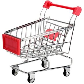 Mini Shopping Cart，Supermarket Handcart Mini Shopping Cart Mini Supermarket Storage Toy Decorative Ornaments for Storage Toys (Toy Shopping cart Pink) in Kuwait
