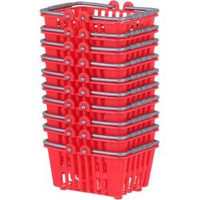 Ipetboom Plastic Round or Rectangular Baskets, 10 Pcs, Blue, Mini Supermarket Basket for Doll House, Storage and Decoration in Saudi Arabia