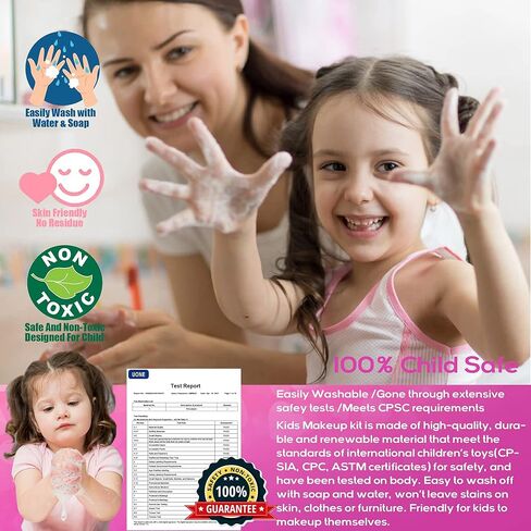 Kids Makeup Kit for Girl - Kids Makeup Kit Toys for Girls,Play Real Makeup Girls Toys, Washable Make Up for Little Girls, Non ToxicToddlers Pretend Cosmetic Kits,Age4-12 Year Old Children Gift in Kuwait