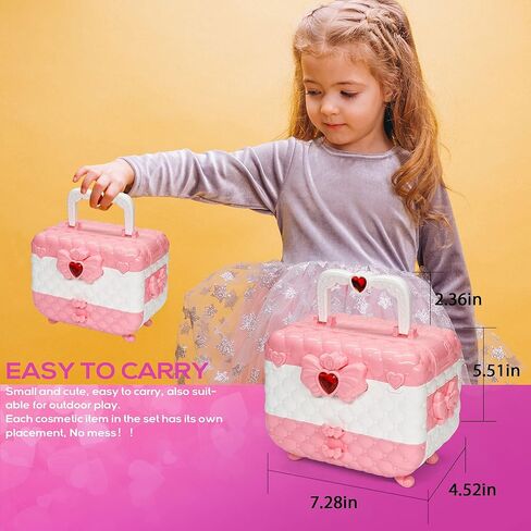Kids Makeup Kit for Girl - Kids Makeup Kit Toys for Girls,Play Real Makeup Girls Toys, Washable Make Up for Little Girls, Non ToxicToddlers Pretend Cosmetic Kits,Age4-12 Year Old Children Gift in Kuwait