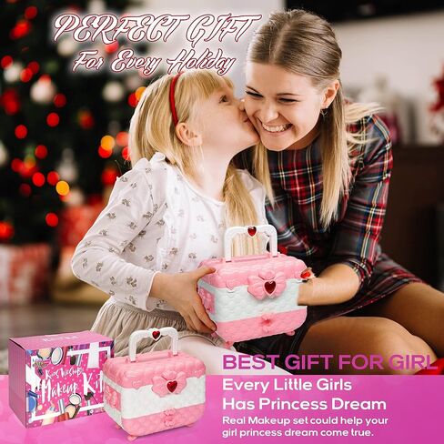 Kids Makeup Kit for Girl - Kids Makeup Kit Toys for Girls,Play Real Makeup Girls Toys, Washable Make Up for Little Girls, Non ToxicToddlers Pretend Cosmetic Kits,Age4-12 Year Old Children Gift in Kuwait