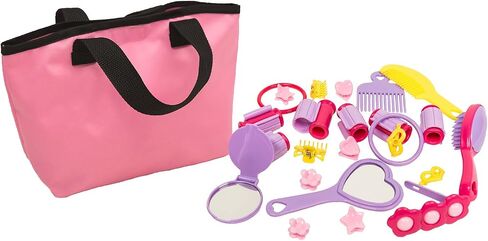MMP Living Girls Beauty Pretend Play & Dress up Set with Tote and Accessories - 25pcs in Saudi Arabia