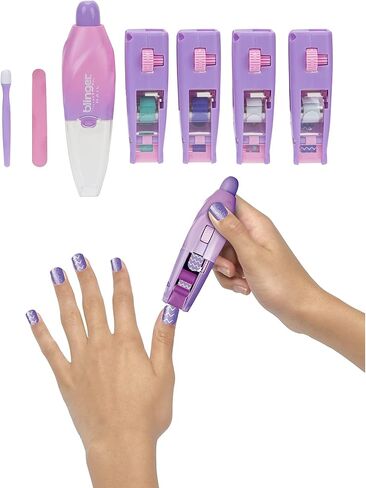 بلينغر مجموعة عصا اظافر التيميت - جلام يور نيفر في خطوة واحدة - سهلة الاستخدام - بدون وقت انتظار او فوضى - تصميمات دوارة - فن الاظافر - 4 خراطيش قابلة للتبديل - حصري من أمازون in Kuwait