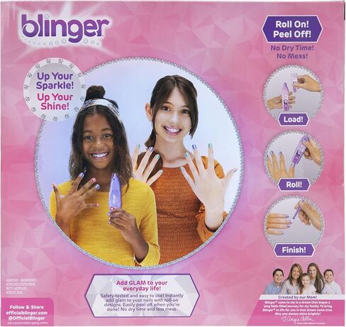 بلينغر مجموعة عصا اظافر التيميت - جلام يور نيفر في خطوة واحدة - سهلة الاستخدام - بدون وقت انتظار او فوضى - تصميمات دوارة - فن الاظافر - 4 خراطيش قابلة للتبديل - حصري من أمازون in Kuwait