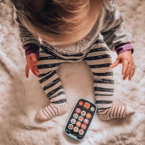 BABYFUNY Baby Toys 12-18 Months Toys for 1 Year Old Boy Gifts, 15 Functions Baby Boy Kids Toy Phone with Music & Lights, Baby Toys 6 to 12 Months 1 Year Old Toys for 1 + Year Old Boy Girl - Blue Cyan in Saudi Arabia