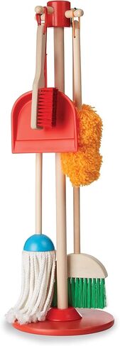 Melissa & Doug Let's Play House Dust! Sweep! Mop! 6 Piece Pretend Play Set - Toddler Toy Cleaning Set, Pretend Home Cleaning Play Set, Kids Broom And Mop Set For Ages 3+ in Saudi Arabia