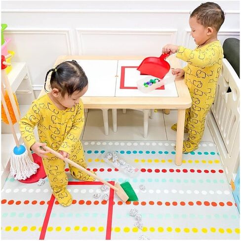 Melissa & Doug Let's Play House Dust! Sweep! Mop! 6 Piece Pretend Play Set - Toddler Toy Cleaning Set, Pretend Home Cleaning Play Set, Kids Broom And Mop Set For Ages 3+ in Saudi Arabia