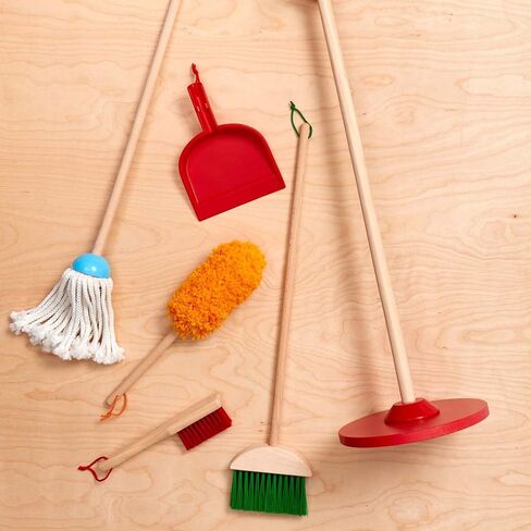 Melissa & Doug Let's Play House Dust! Sweep! Mop! 6 Piece Pretend Play Set - Toddler Toy Cleaning Set, Pretend Home Cleaning Play Set, Kids Broom And Mop Set For Ages 3+ in Saudi Arabia