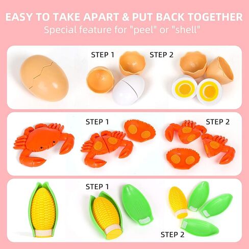 Shimirth 67Pc Pretend Play Food Sets for Kids Kitchen, Pizza Toy Food & Cutting Fake Food - Fruits & Vegetables, Play Kitchen Toys Accessories, Pretend Food Toys for Toddlers Boys Girls Birthday Gift in Saudi Arabia