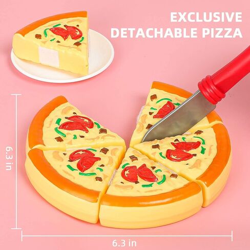 Shimirth 67Pc Pretend Play Food Sets for Kids Kitchen, Pizza Toy Food & Cutting Fake Food - Fruits & Vegetables, Play Kitchen Toys Accessories, Pretend Food Toys for Toddlers Boys Girls Birthday Gift in Saudi Arabia