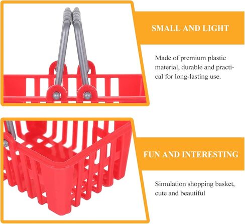Ipetboom Plastic Round or Rectangular Baskets, 10 Pcs, Blue, Mini Supermarket Basket for Doll House, Storage and Decoration in Saudi Arabia
