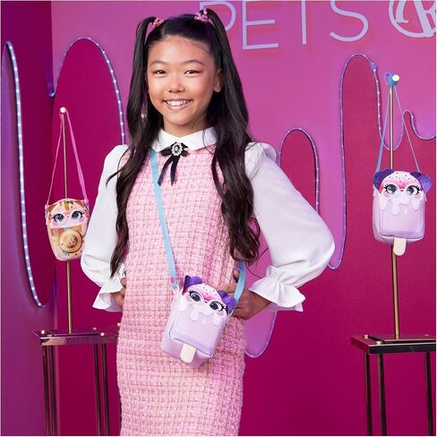 محفظة الحيوانات الأليفة، لعبة تريت يو سيلف بوبسيكل التفاعلية للحيوانات الأليفة وحقيبة كروس مع أضواء، أكثر من 25 صوتًا وتفاعلات، ألعاب أطفال للفتيات in Kuwait