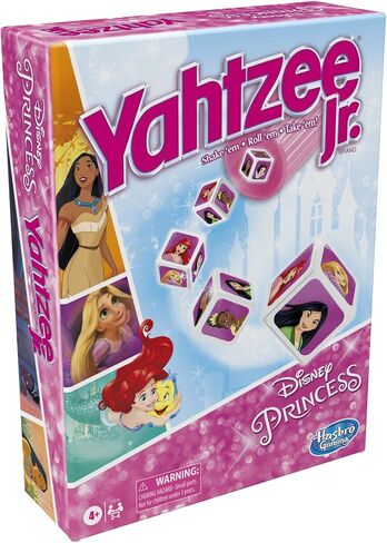 Yahtzee Jr.: Disney Princess Edition Board Game for Kids Ages 4 and Up, For 2-4 Players, Counting and Matching Game for Preschoolers (Amazon Exclusive) in Saudi Arabia