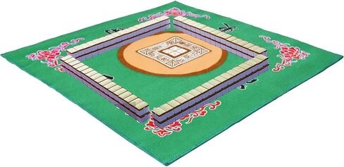 ALANGDUO Mahjong Mat غطاء طاولة مضاد للانزلاق لتقليل الضوضاء لـ Mahjong Paigow Poker 31.5 × 31.5 بوصة (أحمر) in Saudi Arabia