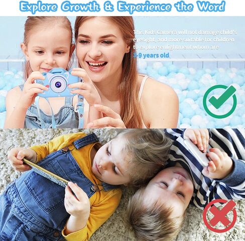 Kids Camera Toys for 3-9 Year Old Boys Girls, Children HD Selfie Digital Video Camera for Toddler, Perfect Christmas Halloween Birthday Gift with 32GB SD Card for Age 3 4 5 6 7 8 9（Blue） in Saudi Arabia