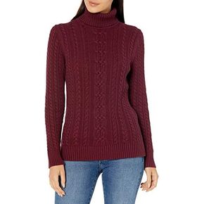 Amazon Essentials Women's Fisherman Cable Turtleneck Sweater