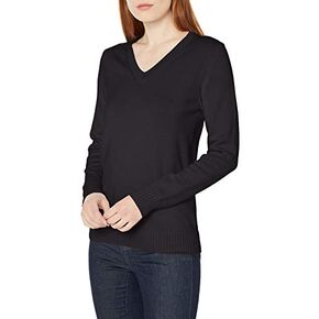 Amazon Essentials Women's 100% Cotton Long-Sleeve V-Neck Sweater