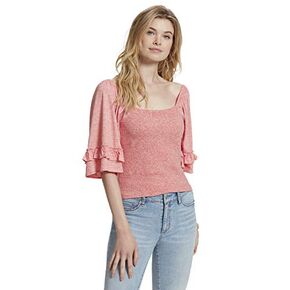 Jessica Simpson Women's Sylvia Butterfly Elbow Sleeve Smocked Top in Saudi Arabia