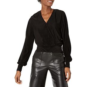 Jessica Simpson Women's Cleo V-Neck Wrap Plisse Top