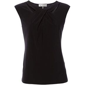 Kasper Women's Cap Sleeve Criss-Cross Solid Ity