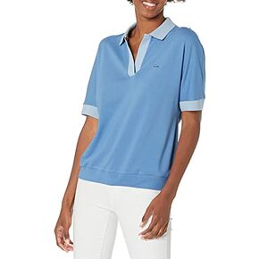 Lacoste Women's Short Sleeve Semi Fancy Buttonless Polo Shirt in Kuwait