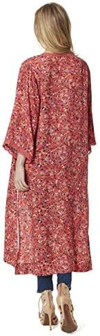 Jessica Simpson Women's Holly Chic Lace Trim 3/4 Sleeve Duster in Kuwait
