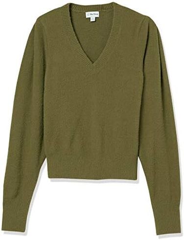 The Drop Women's Edith Pleated Shoulder V-neck Sweater in Saudi Arabia