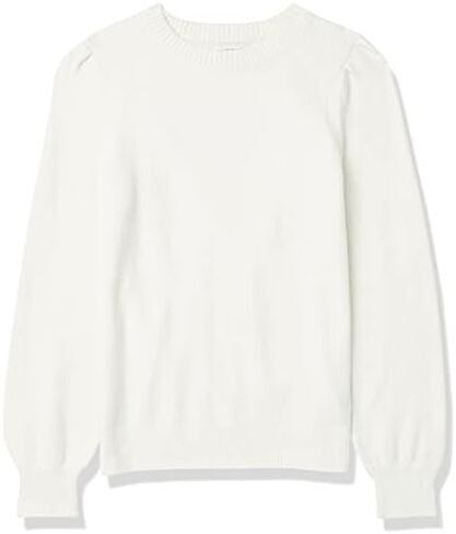 Amazon Essentials Women's Soft Touch Pleated Shoulder Crewneck Sweater in Kuwait