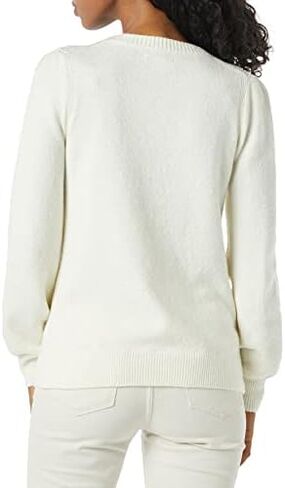 Amazon Essentials Women's Soft Touch Pleated Shoulder Crewneck Sweater in Kuwait