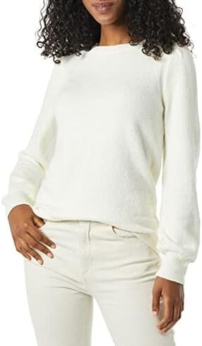 Amazon Essentials Women's Soft Touch Pleated Shoulder Crewneck Sweater in Kuwait