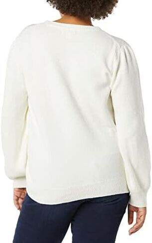 Amazon Essentials Women's Soft Touch Pleated Shoulder Crewneck Sweater in Kuwait