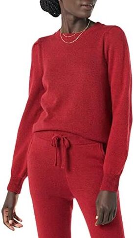 Amazon Essentials Women's Soft Touch Pleated Shoulder Crewneck Sweater in Kuwait