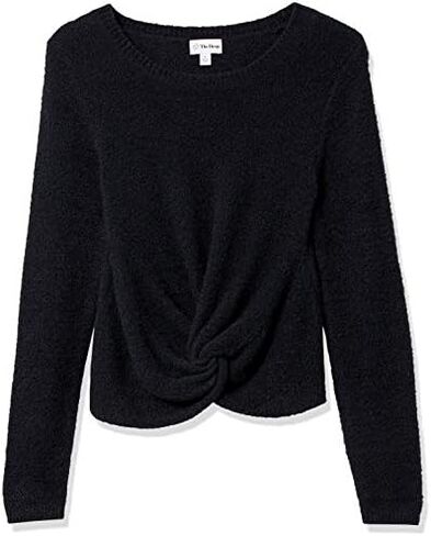 The Drop Women's Eloise Long Sleeve Twist Front Cozy Cropped Sweater in Saudi Arabia