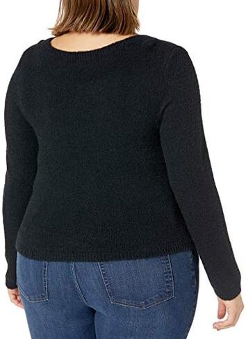 The Drop Women's Eloise Long Sleeve Twist Front Cozy Cropped Sweater in Saudi Arabia