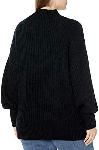 The Drop Women's INES Chunky Rib Mock-Neck Sweater in Kuwait