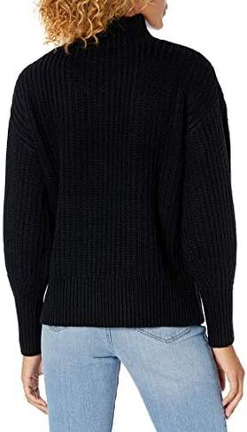 The Drop Women's INES Chunky Rib Mock-Neck Sweater in Kuwait