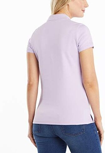 Nautica Women's 3-Button Short Sleeve Breathable 100% Cotton Polo Shirt in Saudi Arabia