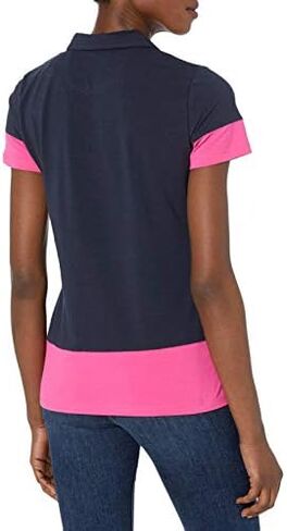 Nautica Women's Toggle Accent Short Sleeve Soft Stretch Cotton Polo Shirt in Saudi Arabia