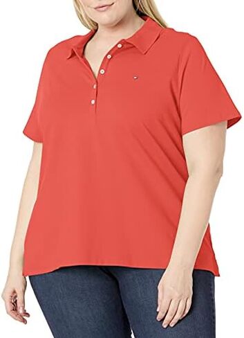 Tommy Hilfiger Women's Classic Short Sleeve Polo (Standard and Plus Size) in Saudi Arabia