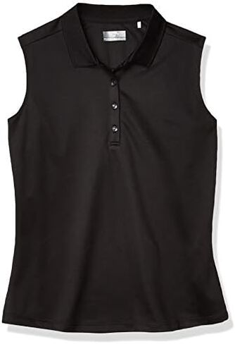Callaway Women's Solid Knit Sleeveless Golf Polo Shirt in Kuwait