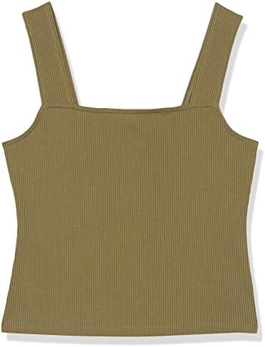 The Drop Women's Jody Square Neck Cropped Fitted Rib Knit Tank Top in Kuwait