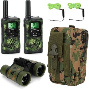 Walkie Talkies for Kids Toys Boys Aged 5+ Outdoor 2 Way Radio 22 Channel 3 Miles Range Camp Hunt Adventure Game Birthday 6 7 8 9 10 Year Old Gifts (Green)