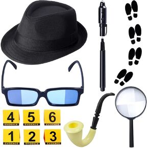مجموعة إكسسوارات زي المحققين من Keymall Kids Spy Kit للعب الأدوار والتحقيق كهدية علمية تعليمية